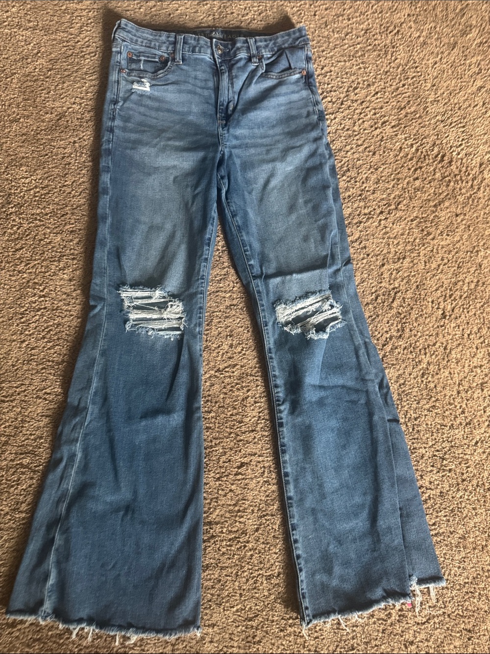 America Eagle Super High Rise Flare Jeans - Women Size 10